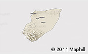 Shaded Relief 3D Map of Kab. Nganjuk, cropped outside