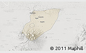 Shaded Relief 3D Map of Kab. Nganjuk, lighten, semi-desaturated