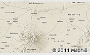 Shaded Relief 3D Map of Kab. Nganjuk