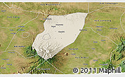 Shaded Relief 3D Map of Kab. Nganjuk, satellite outside