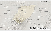 Shaded Relief 3D Map of Kab. Nganjuk, semi-desaturated