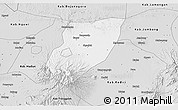 Silver Style 3D Map of Kab. Nganjuk