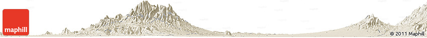 Shaded Relief Horizon Map of Kab. Nganjuk