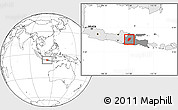 Blank Location Map of Kab. Nganjuk, highlighted country, highlighted parent region