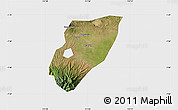 Satellite Map of Kab. Nganjuk, single color outside