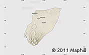 Shaded Relief Map of Kab. Nganjuk, cropped outside