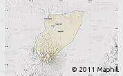 Shaded Relief Map of Kab. Nganjuk, lighten, semi-desaturated