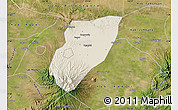 Shaded Relief Map of Kab. Nganjuk, satellite outside
