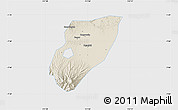 Shaded Relief Map of Kab. Nganjuk, single color outside
