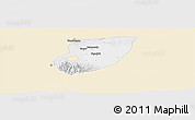 Classic Style Panoramic Map of Kab. Nganjuk, single color outside