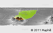 Physical Panoramic Map of Kab. Nganjuk, desaturated