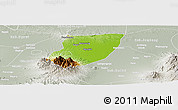 Physical Panoramic Map of Kab. Nganjuk, lighten, semi-desaturated