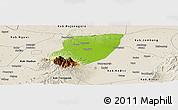 Physical Panoramic Map of Kab. Nganjuk, shaded relief outside