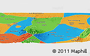 Political Panoramic Map of Kab. Nganjuk