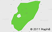 Political Simple Map of Kab. Nganjuk, single color outside