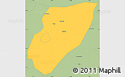 Savanna Style Simple Map of Kab. Nganjuk