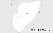 Silver Style Simple Map of Kab. Nganjuk