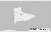 Gray 3D Map of Kab. Ngawi, single color outside