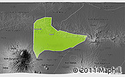 Physical 3D Map of Kab. Ngawi, darken, desaturated