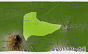 Physical 3D Map of Kab. Ngawi, darken
