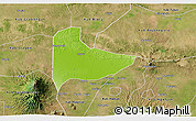 Physical 3D Map of Kab. Ngawi, satellite outside