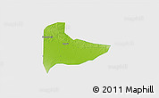 Physical 3D Map of Kab. Ngawi, single color outside