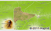 Satellite 3D Map of Kab. Ngawi, physical outside