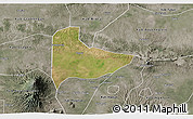 Satellite 3D Map of Kab. Ngawi, semi-desaturated