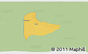 Savanna Style 3D Map of Kab. Ngawi, single color outside