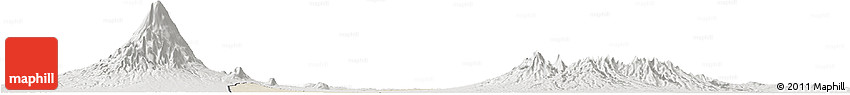 Shaded Relief Horizon Map of Kab. Ngawi, lighten, semi-desaturated