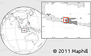 Blank Location Map of Kab. Ngawi, highlighted country, highlighted parent region
