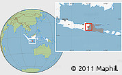 Savanna Style Location Map of Kab. Ngawi, highlighted country, highlighted parent region