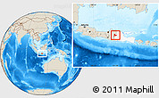Shaded Relief Location Map of Kab. Ngawi, highlighted parent region