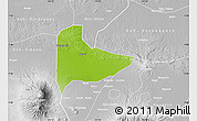 Physical Map of Kab. Ngawi, lighten, desaturated