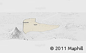 Shaded Relief Panoramic Map of Kab. Ngawi, lighten, desaturated