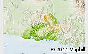 Physical Map of Kab. Pacitan, lighten
