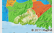 Physical Map of Kab. Pacitan, political outside