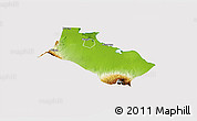 Physical 3D Map of Kab. Pasuruan, cropped outside