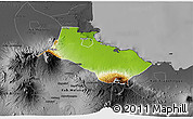 Physical 3D Map of Kab. Pasuruan, darken, desaturated