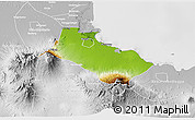 Physical 3D Map of Kab. Pasuruan, lighten, desaturated