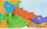 Political 3D Map of Kab. Pasuruan