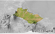 Satellite 3D Map of Kab. Pasuruan, lighten, desaturated