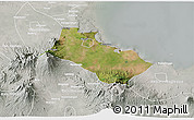 Satellite 3D Map of Kab. Pasuruan, lighten, semi-desaturated
