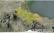Satellite 3D Map of Kab. Pasuruan, semi-desaturated