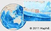 Shaded Relief Location Map of Kab. Pasuruan