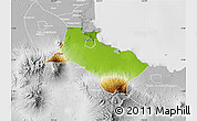 Physical Map of Kab. Pasuruan, lighten, desaturated