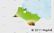 Physical Map of Kab. Pasuruan, single color outside