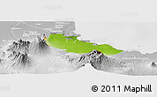 Physical Panoramic Map of Kab. Pasuruan, lighten, desaturated