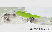 Physical Panoramic Map of Kab. Pasuruan, lighten, semi-desaturated