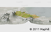 Satellite Panoramic Map of Kab. Pasuruan, lighten, semi-desaturated